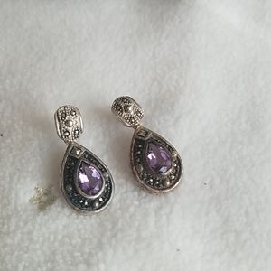 Amethyst and Sterling earrings